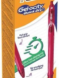 BIC Gell Pen Gelocity QUICK DRY Red, Box 12 pcs. 494671