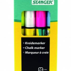 STANGER chalk MARKER, 3-5 mm, set 4 colours 620030