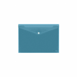 Envelope with print Forpus, A4, plastic, blue transparent