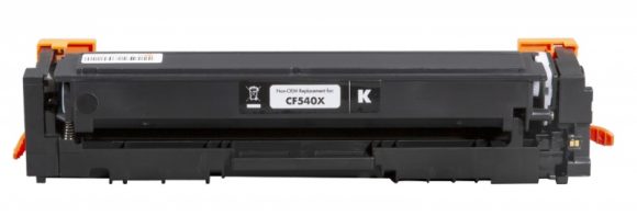 Compatible Static-Control HP Cartridge No.203X Black 3,2K (CF540X)/Canon CRG-054HK New chip - Image 2