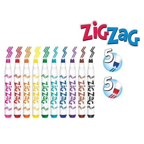 Colorino Kids Zig Zag multiple stroke markers 10 colours - Image 2
