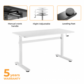 Adjustable Height Table Up Up Loki White