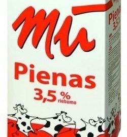 Milk MŪ, natural, 3.5, 1l (12psc.)