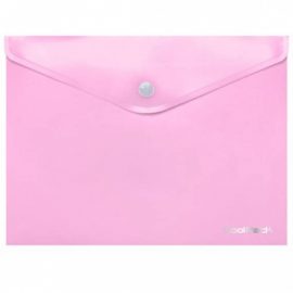 Coolpack document envelope with button PP, A4, pastel pink