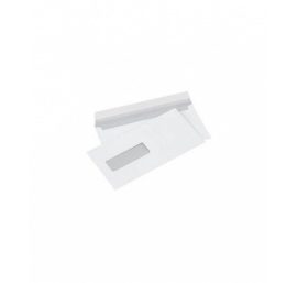Envelope with window (30x90 mm) left, middle, E65 (DL), 110x220 mm, 80 g, white, Box 1000 pcs.