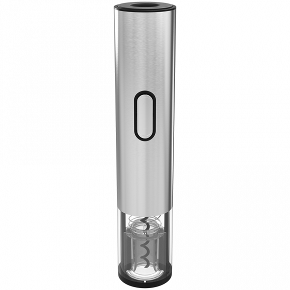 Prestigio Garda, smart wine opener, simple operation with 2 buttons, aerator, vacuum stopper preserver, foil cutter, opens up to 50 bottles wihout recharging, premium design, 500mAh battery, Dimensions D 17mm* H 290mm* W100 mm, silver color. - Image 2