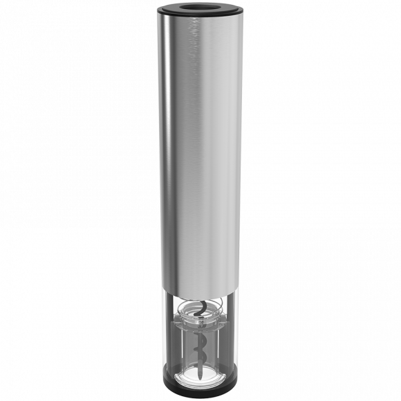 Prestigio Garda, smart wine opener, simple operation with 2 buttons, aerator, vacuum stopper preserver, foil cutter, opens up to 50 bottles wihout recharging, premium design, 500mAh battery, Dimensions D 17mm* H 290mm* W100 mm, silver color. - Image 5