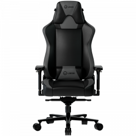 LORGAR Base 311, Gaming chair, PU eco-leather, 1.8 mm metal frame, multiblock mechanism, 4D armrests, 5 Star aluminium base, Class-4 gas lift, 75mm PU casters, Black + grey