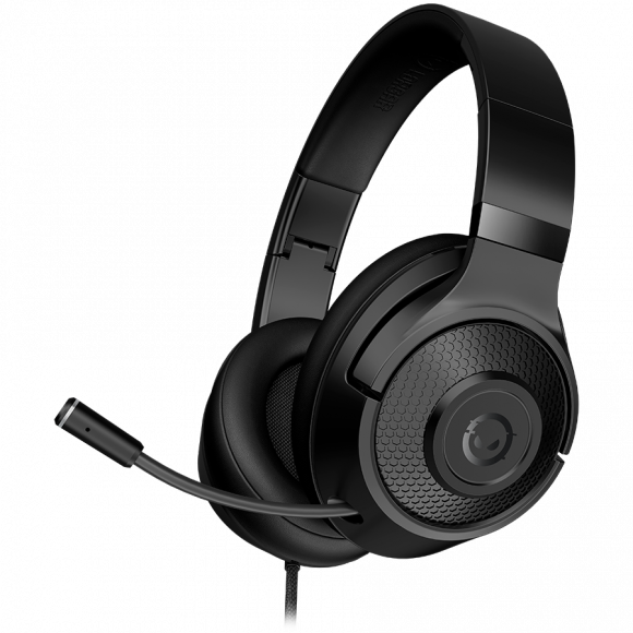 LORGAR Noah 101, Gaming headset with microphone, 3.5mm jack connection, cable length 2m, foldable design, PU leather ear pads, size: 185*195*80mm, 0.245kg, black - Image 2