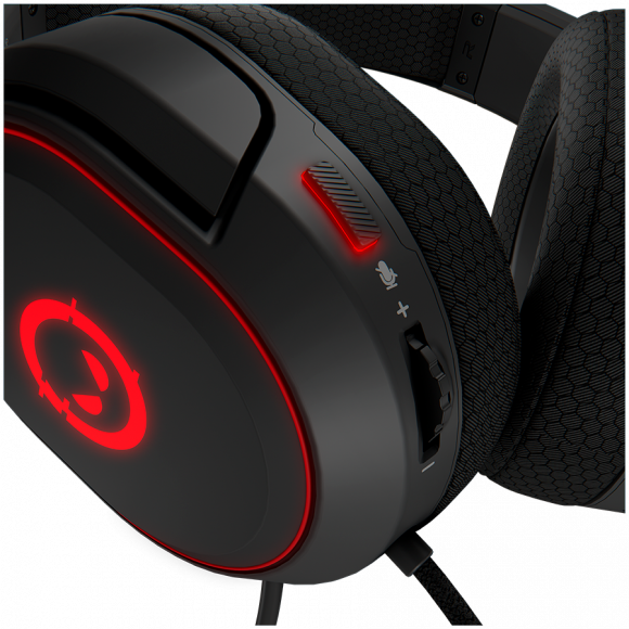 LORGAR Kaya 460, USB Gaming headset with microphone, CM108B, RGB backlight, Plug&Play, USB-A connection cable 2m, fabric ear pads, size: 192*184.7*88mm, 0.329kg, black - Image 5