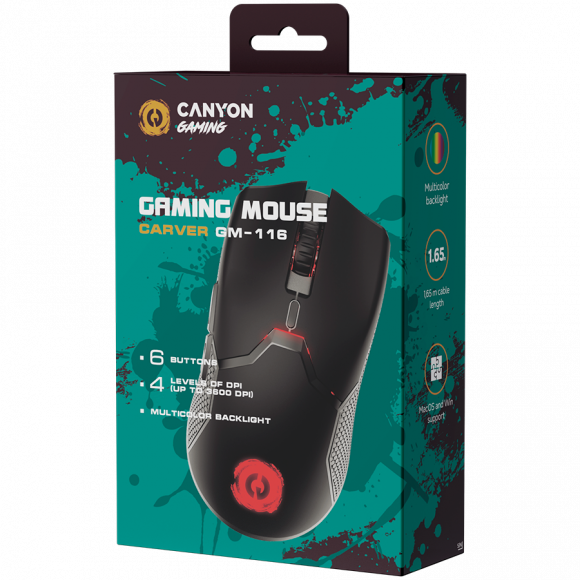 CANYON mouse Carver GM-116 6buttons Wired Black - Image 6