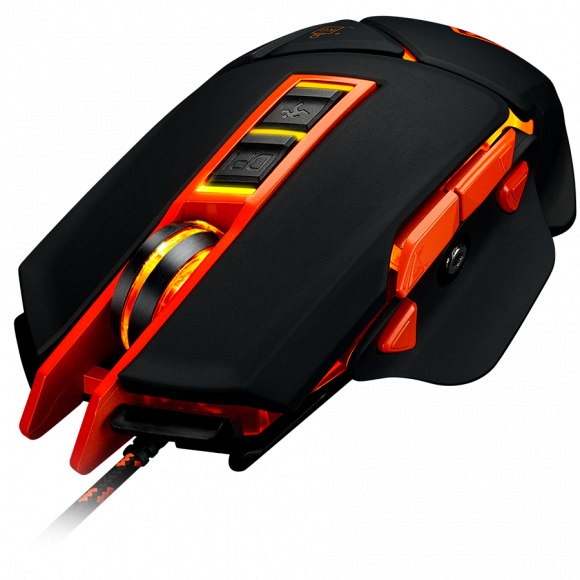 CANYON Optical gaming mouse, adjustable DPI setting 800/1000/1200/1600/2400/3200/4800/6400, LED backlight, moveable weight slot and retractable top cover for comfortable usage - Image 5