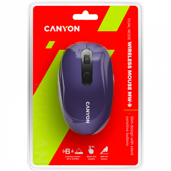 CANYON mouse MW-9 Dual-mode Wireless Violet - Image 5