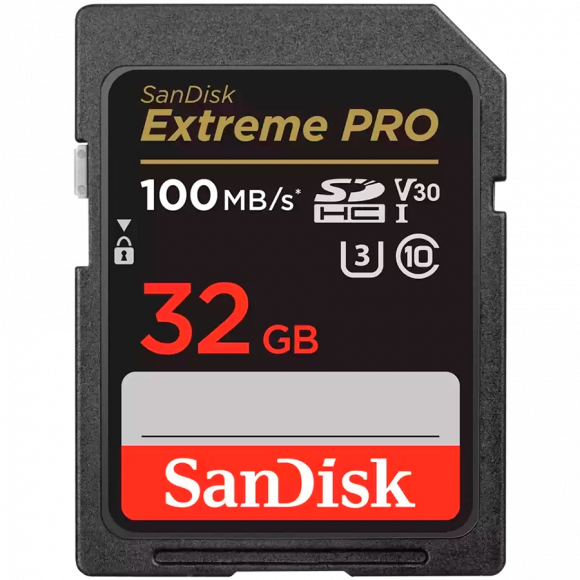 SanDisk Extreme PRO 32GB SDHC Memory Card + 2 years RescuePRO Deluxe up to 100MB/s & 90MB/s Read/Write speeds, UHS-I, Class 10, U3, V30