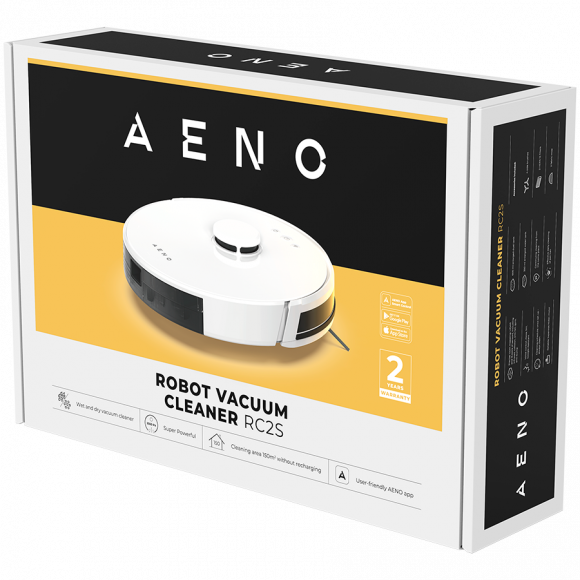 AENO Robot Vacuum Cleaner RC2S: wet & dry cleaning, smart control AENO App, powerful Japanese Nidec motor, turbo mode - Image 11
