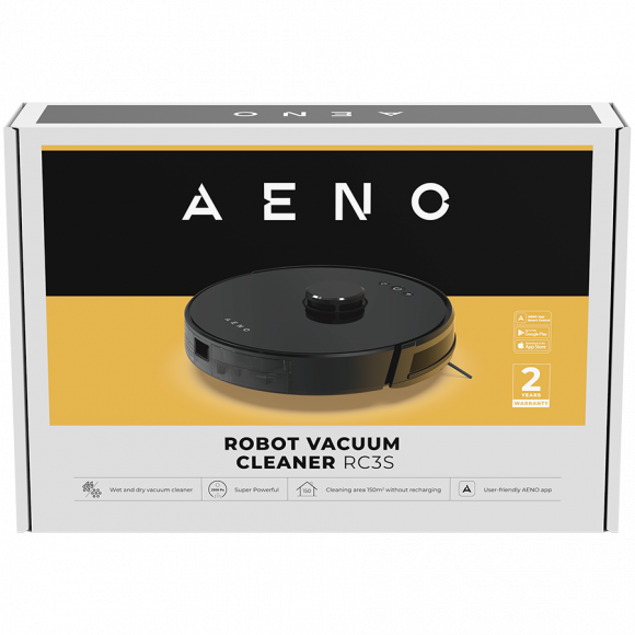 AENO Robot Vacuum Cleaner RC3S: wet & dry cleaning, smart control AENO App, powerful Japanese Nidec motor, turbo mode - Image 8