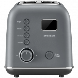 BUYDEEM 2 Slice Automatic Metal Toaster, model DT730E, color Ink Grey, EU