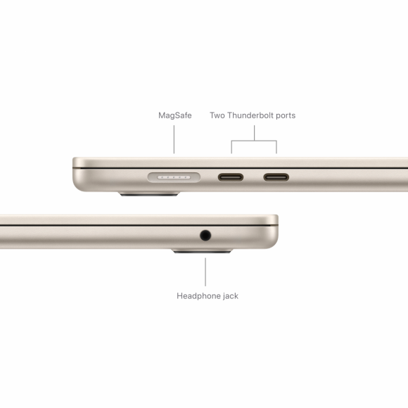15-inch MacBook Air: Apple M3 chip with 8-core CPU and 10-core GPU, 16GB, 256GB SSD - Starlight,Model A3114 - Image 10