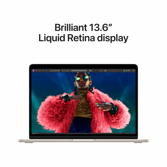13-inch MacBook Air: Apple M3 chip with 8-core CPU and 10-core GPU, 24GB, 512GB SSD - Starlight,Model A3113 - Image 8