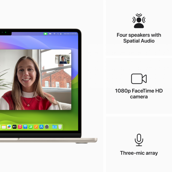 13-inch MacBook Air: Apple M3 chip with 8-core CPU and 10-core GPU, 24GB, 512GB SSD - Starlight,Model A3113 - Image 9