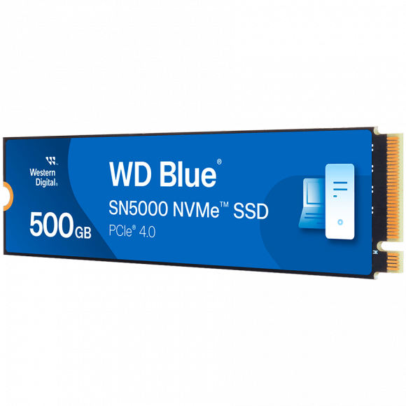 SSD WD Blue SN5000 NVMe (M.2 2280, 500GB, PCIe Gen4 16GT/s, up to 4 Lanes)