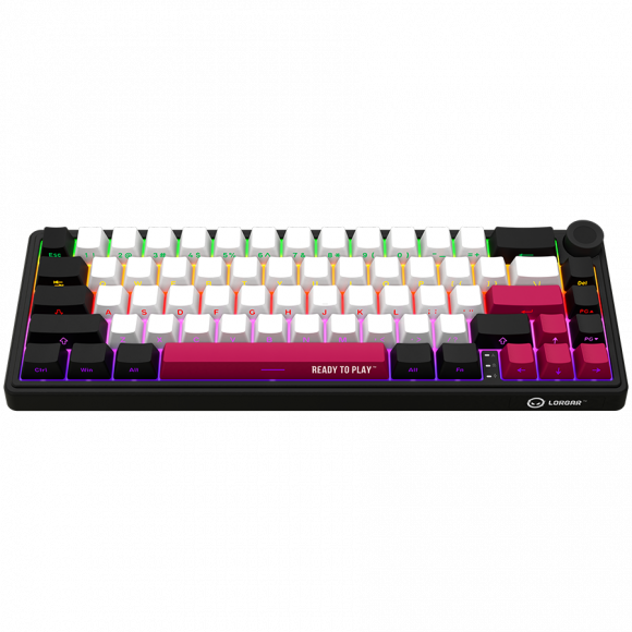 LORGAR KBP70MW, Wireless 65% Mechanical Gaming Keyboard Pro, Black/red, EN layout - Image 3
