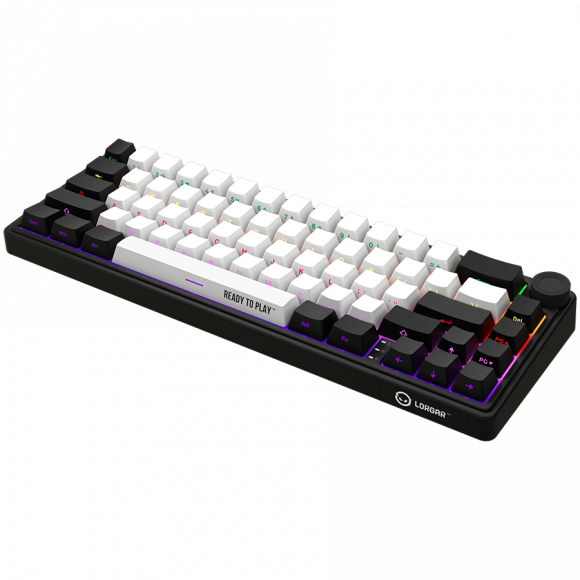 LORGAR KBP70MW, Wireless 65% Mechanical Gaming Keyboard Pro, Black/red, EN layout - Image 7