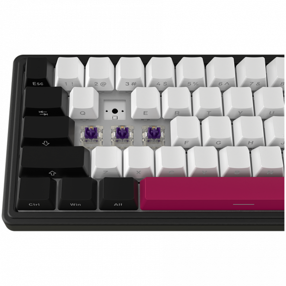 LORGAR KBP70MW, Wireless 65% Mechanical Gaming Keyboard Pro, Black/red, EN layout - Image 8