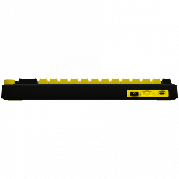 LORGAR KBP70MW, Wireless 65% Mechanical Gaming Keyboard Pro, Black/yellow, EN layout - Image 6