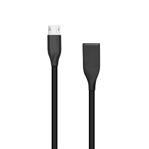 Silicone cable USB - Micro USB (black, 2m)
