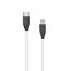 Silicone cable USB Type-C - Lightning (white, 1m)
