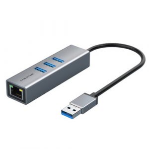 Premium adapter USB 3.0  - USB 3.0 (3 Ports) + RJ45, 0.15m