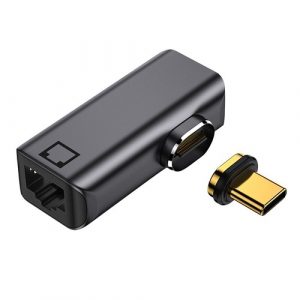 Magnetic USB Type-C - RJ-45 Adapter, 100/1000Mb