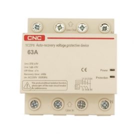 Self-Recovery Overvoltage and Undervoltage Protector, 3P+N, 63A, 230V