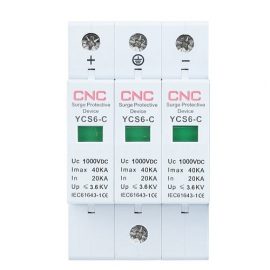 DC Surge Protection Device, 3P, Class C, 20-40 kA, 1000VDC