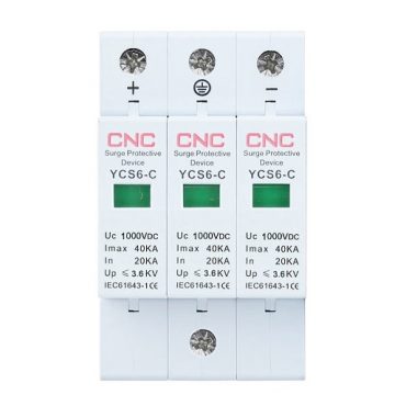DC Surge Protection Device, 3P, Class C, 20-40 kA, 1000VDC