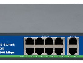 PoE switch 8ch 100Mbps +2G uplink