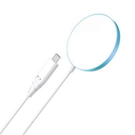 Magnetic Wireless Charger CHOETECH, 15W, iPhone 14, blue