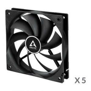 ARCTIC F12, 3-pin, 120mm, Case Fans, black, 5 pcs