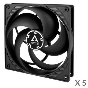 ARCTIC P14 Pressure-Optimised Fans, 3-pin, Black, 5 pcs | ACFAN00136A