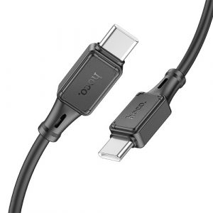 Silicone Cable HOCO Type-C - Type-C, 60W, black, 1m | CA914814