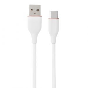 Silicone Cable USB Type-A - Type-C (white, 2m) | CA916238