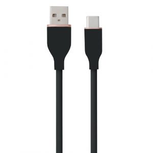 Silicone Cable USB Type-A - Type-C (black, 1m) | CA916252
