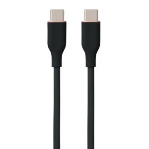 Silicone Cable USB Type-C - Type-C, 60W, (black, 3m) | CA916337
