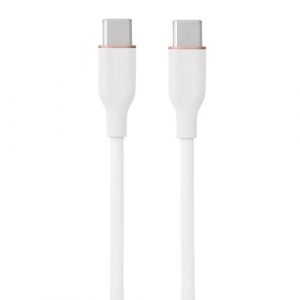 Silicone Cable USB Type-C - Type-C, 100W, (white, 2m) | CA916351