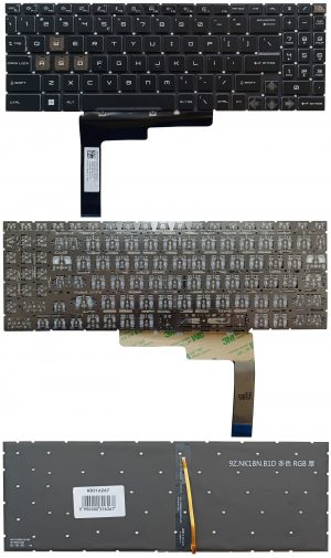 Keyboard MSI: GL76, GL66, GF76, GF66, with RGB backlit, US | KB316267