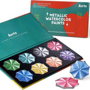 8 Colors Metallic Watercolor Solid Paints APW-001-M0108 | LC303281