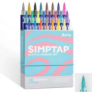 Acrylic Marker Pens ARRTX Simptap, 24 Colours | LC303694