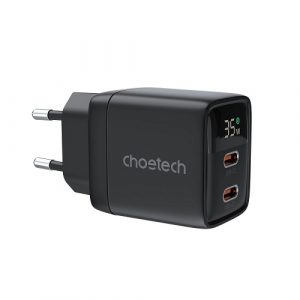 Charger CHOETECH GaN 2xUSB Type-C: 35W, PD | PD6051-B