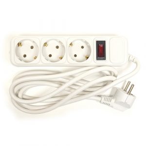 Extension cord 1.8m, 3 sockets, with switch | PPSA10M18S3